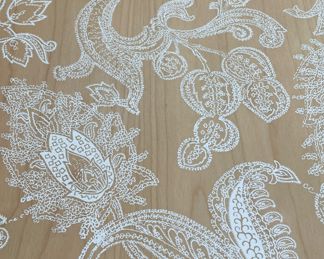 Stenciled Console-Style Bistro Table. Measures 95" W x 21" D x 42" H. Photo 3 of 3.