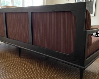 Three-Piece Mid Century Sectional-Style Sofa (Left Sofa Shown). Each Sofa Measures 94" W x 33" D. Adjoining Low Side Table Not Pictured (YET!) Adjoins The Two. Photo 3 of 4.