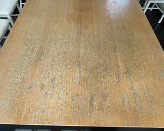 Rustic Oak Pedestal Farm Table. Measures 90" W x 50" D x 29.25" H with 28.5" Clearance. Photo 3 of 3.