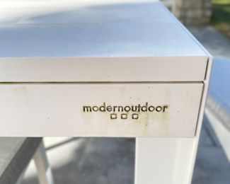 Modern Outdoor Dining Set. Table Measures 34" D x 72" W. Photo 2 of 2.