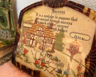 Sampler in Tortoise Shell Frame.