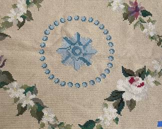 Stark Needlepoint Rug. Measures 7' 6" x 9'. Photo 2 of 2.