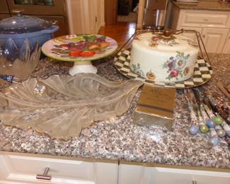 Kitchenware, McKenzie-Childs cake plate & cover