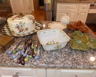 Kitchenware, McKenzie-Childs cake plate & cover