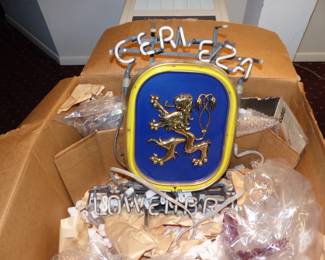 Vintage neon beer signs