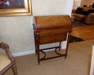 Inlaid wood bar cabinet