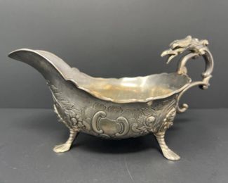 Vintage Corbell & Company Silverplate Gravy Boat w/ Griffin Head Handle