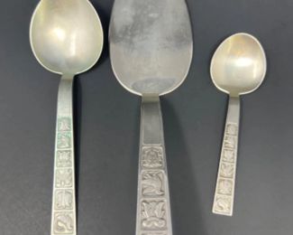 David Andersen Sterling Silver & 830S Flatware Norway C.1960