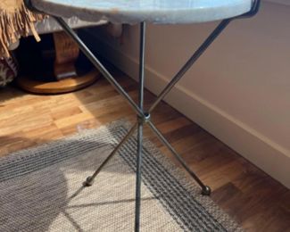 1960s Marble & Brass Drink Table in the Style of Jean Michel Frank