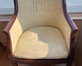 Vintage Solid Wood Barrel Chair