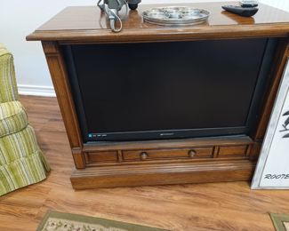 Emerson Flat screen tv put in a vintage console 