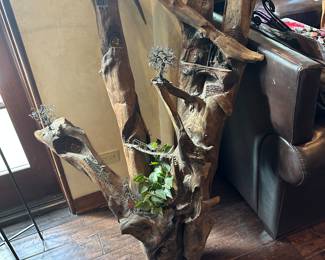 Middle Earth diorama featured on driftwood