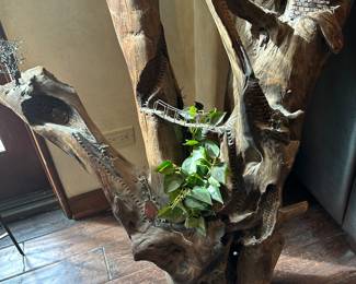 Middle Earth diorama featured on driftwood