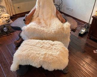 Neanderthal Chair - circa 1970 - California- petrified wood