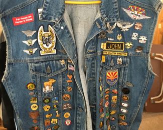 Trikers vest w/patches & pins