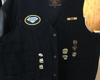 Suede trikers vest w/patches & pins