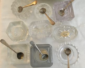 Salt dips + sterling spoons (sold separately)