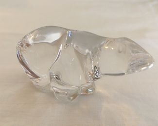 Signed glass deer