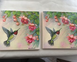 2-hummingbird coasters new