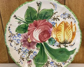 hand-painted round platter Italy