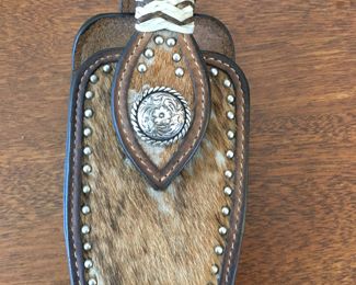 fur/western phone carrier for belt