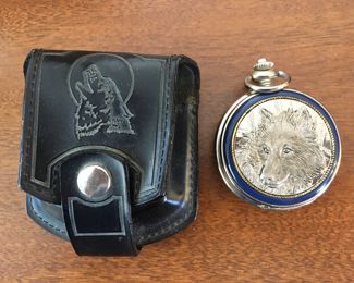 wolf pocket watch + carrying case priced separately