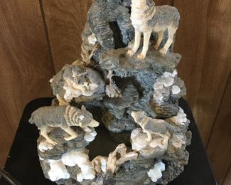 wolf indoor water fountain