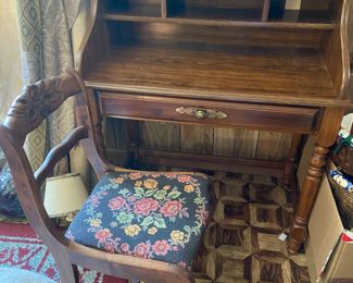 Desk with vintage chair