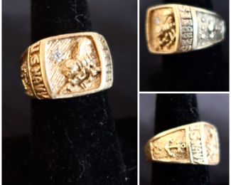 U.S. Navy Seabees Men's Ring - 14k - 18.9 grams