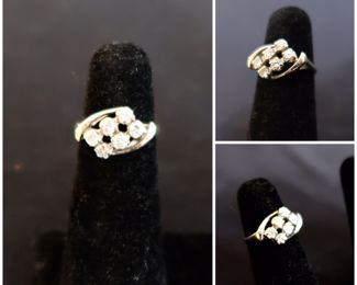 Diamond & 14k White Gold Ladies Ring