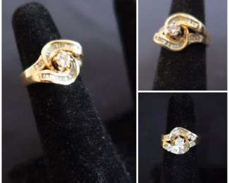 Diamond & 14k Gold Ladies Ring