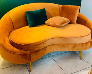 $700 
Velvet curved sofa Purchase OMARY 5'Lx3'3"x2'9"