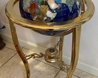 $195 	Multi stone globe 33""Tx 17""W"	