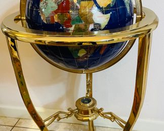 $195 	Multi stone globe 33""Tx 17""W"	