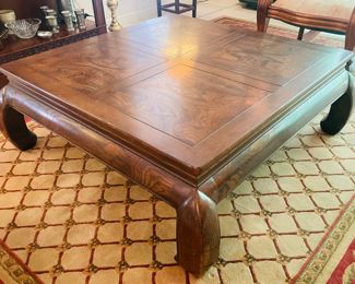 $195 	
Henrendon coffee table 46W widest x 16H	