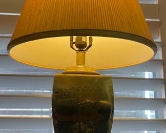 $90 	
Pair of rattan stands 30Tx13Wx13W									
$140 	
Pair of brass lamps 