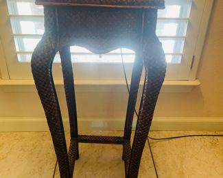 $90 	
Pair of rattan stands 30Tx13Wx13W									
$140 	
Pair of brass lamps 