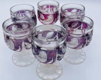 $500 	Nachtmann Amaris Bavarian crystal red bird 									Set of 6 tumblers + 6 whiskey + 6 wines +6 claret captain decanter & Stein & Cake plate		