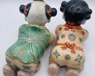 $90 	
Asian piano baby's set of 2 6 1/2""Tx9""W"	