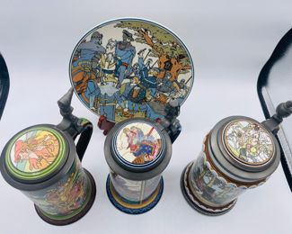 $300 	
Villeroy Boch 1 plate 1981 & 3 steins 1978 - 9TGalleria Ceramica 