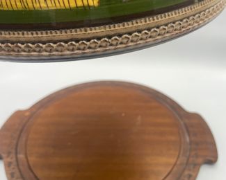 $280 	
Swiss cheese pottery Folk Art dome Hugo Kholer Biel 	14 1/4Wx 9Tcookie jar  11Tx8""W"									