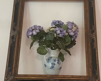 $80 	"
Pottery pitcher 24""approx Simon Pearce "									
$150 	
Frame 36x48 approx black & bronze	