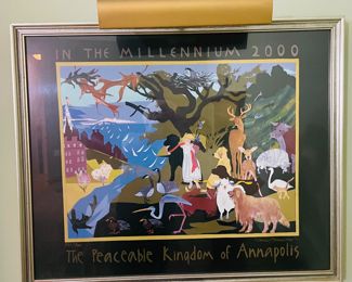 $60 	
Nancy Hammon 31Wx26T - 377/500 Poster 									
The Peaceable Kingdom of Annapolis 									
Two Japanese Woodblocks 15x19 		