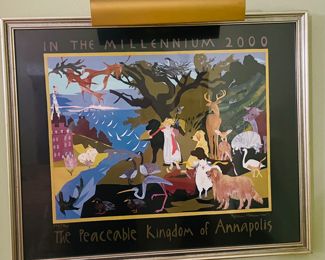 $60 	
Nancy Hammon 31Wx26T - 377/500 Poster 									
The Peaceable Kingdom of Annapolis 									
Two Japanese Woodblocks 15x19 		