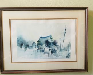 $100 	
Watercolor Asian 27 1/2W x 20T	