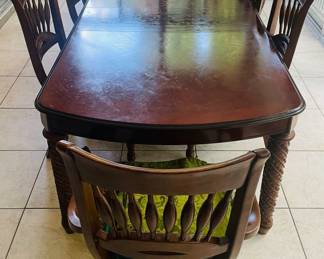 $750 	"
Dining Room table 5.5'L +2 leaves 14"" x 32H x29""H"	