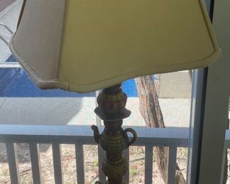 $50 Lamp with tea cups 34"H 