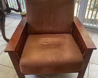 $220 	
Mission style chair wyndmeyer 32.5 Microsuede 