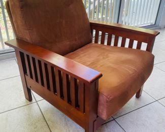 $220 	
Mission style chair wyndmeyer 32.5 Microsuede 