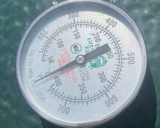 $400 
Green Egg used Large has pizza & wok pans 